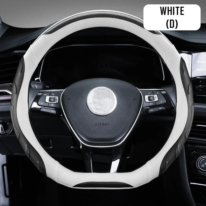 Car Steering Wheel Covers Universal Fit, Silaz Breathable Anti Slip Leather