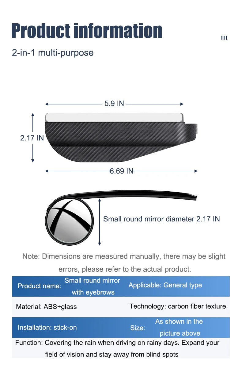 🔥 50% OFF — Car Rear View Mirror Rain Shield for Clearer Driving